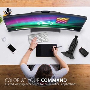 ViewSonic ColorPro VP3881a 38 Zoll Class UW-QHD+ Gekrümmter Bildschirm LED-Monitor - 21:9 Format - 95,3 cm (37,5 Zoll) Vie