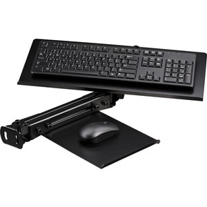 Next Level Racing Elite Keyboard And Mouse Tray- Black Edition - 5.3" Height x 25.2" Width - Black - Anodized Aluminum, Ca