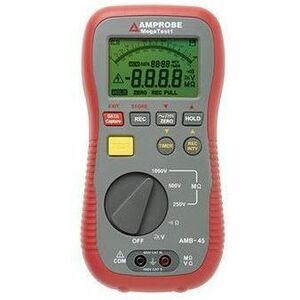 Amprobe AMB-45 Insulation Resistance Tester - Insulation Fault Detection - LCD - Battery Built-in - Battery Included