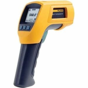 Fluke 568 Contact & Infrared Temperature Gun - 40°F (-40°C) to 1472°F (800°C) - Infrared, Rugged, Ergonomic Design, Non-co