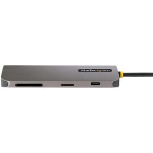 StarTech.com USB C Multiport Adapter, 4K 60Hz HDMI HDR10 Video, 3 Port 5Gbps USB-A Hub, 100W PD Pass-Through, GbE, SD/Micr
