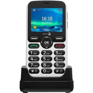 Doro 5860 128 MB Feature Phone - 6,1 cm (2,4 Zoll) QVGA 320 x 240 - 64 MB RAM - 4G - Grau - Bar - kein SIM-Lock - Rear Cam