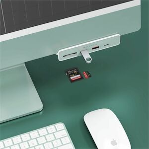 Hyper HD34A8 USB-Typ C Docking Station für Tablet, Desktop-PC, Smartphone - Ladefunktion - Speicherkartenleser - microSD, 