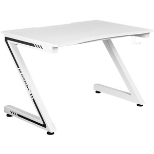 AKRACING Sierra Gaming Desk - Powder Coated Rectangle Top - Z-shaped Base - White