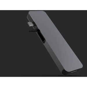Hyper Model GN21D-GRAY USB Type C Docking Station - Memory Card Reader - SD - Space Gray - 4K - 3840 x 2160 - 2 x USB Type