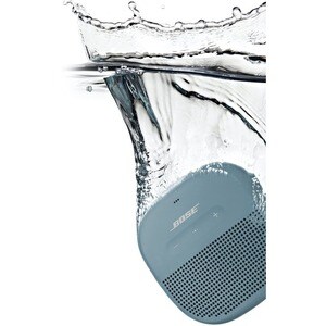 Bose SoundLink Micro Portable Bluetooth Speaker System - Google Assistant, Siri Supported - Stone Blue - Battery Rechargea