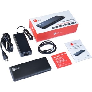 SIIG USB-C Triple Video MST Docking Station with PD - Triple 1080p Displays - 65W PD Charging - USB-A 5Gbps - MST Docking 