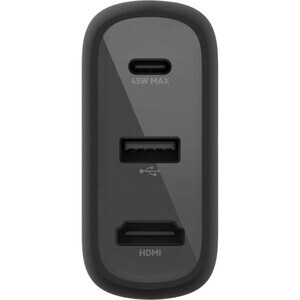 Belkin 45W PD Charger Compatible with Compact Docking Station for Travel with PD Charging, HDMI Adapter for 4K USB-C - 46.