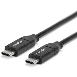 Rocstor Premium USB-C Charging Cable 2m 6ft - Up to 100W PD-M/M- Black - Rocstor Premium USB-C Charging Cable 2m (6 ft) - 