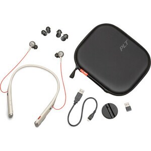 Plantronics Voyager 无线 耳塞, 颈后 立体声 耳机 - 沙色 - 双声道 - 入耳式 - 3000 cm - 蓝牙 - 20 Hz 到 20 kHz - 降噪