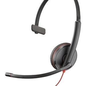 Plantronics Blackwire C3215 有线 头戴式 Mono 耳机 - 单声道 - 上耳式 - 20 Hz 到 20 kHz - 降噪, 降噪 麦克风 - A 型 USB, 迷你手机（3.5毫米）