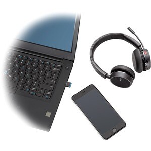Plantronics Voyager B4220 USB-C 无线 头戴式 立体声 耳机 - 符合 TAA 标准 - 双声道 - 上耳式 - 3000 cm - 蓝牙 - 32 欧姆 - 20 Hz 到 20 kHz - 单向, 微机电（ME