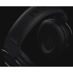 Logitech G PRO X 有线 头戴式 立体声 游戏用头戴式耳机 - 黑 - 双声道 - 头戴护耳式 - 35 欧姆 - 20 Hz 到 20 kHz - 200 cm 线缆 - 心形麦克风, 单向, 驻极体, 降噪 麦克风