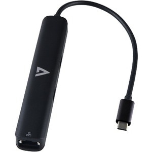 Station d'accueil V7 UCMINIDOCK-PT USB Type C pour Ordinateur - 85 W - Noir - 4K - 3840 x 2160 - USB Type-A - USB Type-C -