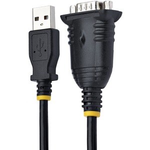 StarTech.com 3ft (1m) USB to Serial Cable, DB9 Male RS232 to USB Converter, USB to Serial Adapter, COM Port Adapter with P