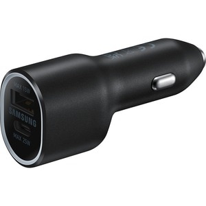 Samsung Dual Port Car Charger 25w Plus 15w - 40 W - 12 V Input - Black