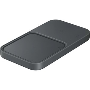 Samsung Super Fast Wireless Charger Duo (with Adapter and Cable) - 15 W - 9 V Input - Dark Grey