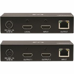 Tripp Lite series B127A-2A1-BHBH Video-Extender-Transmitter/Receiver - Verkabelt - TAA-konform - 1 Eingabegerät - 2 Ausgab