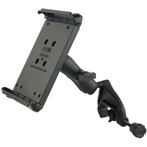 RAM Mounts Tab-Tite Yoke Clamp Mount for iPad mini Series + More - 9.6" Height x 5.3" Width x 0.6" Depth - Aluminum, High 