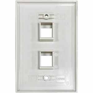 Eaton Tripp Lite Series Safe-IT 2-Port Single-Gang Keystone Wall Plate, Antibacterial, Ivory Gloss, TAA - 2 x Total Number