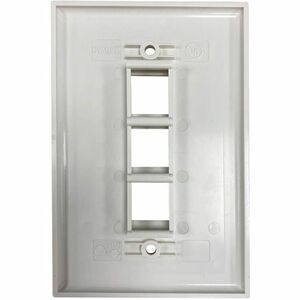 Eaton Tripp Lite Series Safe-IT 3-Port Single-Gang Keystone Wall Plate, Antibacterial, Ivory Matte, TAA - 3 x Total Number