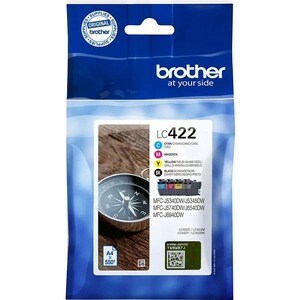 Brother LC422VAL Original Inkjet Ink Cartridge - Multi-pack - Cyan, Magenta, Yellow Pack - Cyan 550 Pages, Magenta 550 Pag