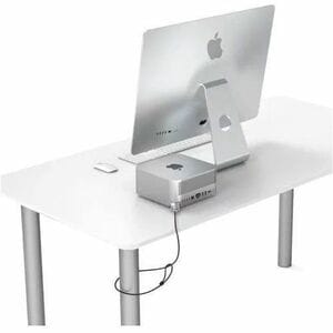 Compulocks Mac Studio Ledge Lock Adapter with Keyed Cable Lock Silver - This powerful locking mechanism secures your new M