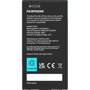 Fairphone Battery - 1 / Pack - For Mobile Phone - Battery Rechargeable - 3950 mAh Shelf Life