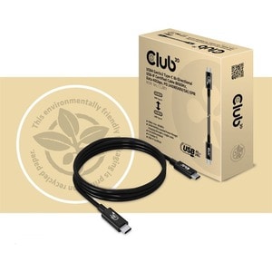 Club 3D USB-C A/V/Power/Data Transfer Cable - 3.28 ft USB-C A/V/Power/Data Transfer Cable for Notebook, Tablet, Smartphone