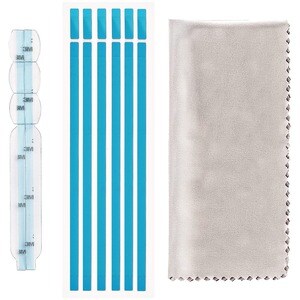 Sichtschutz Halterung, universelles Montagesatz für Blickschutzfolie/Sichtschutzfolie mit Klebepads/-streifen und Kleberah