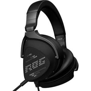 Asus ROG Delta S Animate Wired Over-the-head Stereo Gaming Headset - Black - Binaural - Ear-cup - 32 Ohm - 20 Hz to 40 kHz