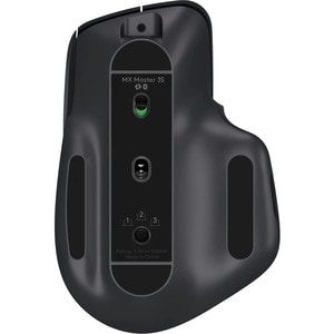 Logitech MX MASTER 3S Mouse - Bluetooth/Radio Frequency - USB - Darkfield - 7 Button(s) - Graphite - 1 Pack - Wireless - 2