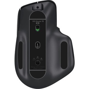 Logitech MX MASTER 3S Mouse - Bluetooth/Radio Frequency - USB - Darkfield - 7 Button(s) - Graphite - 1 - Wireless - 2.40 G