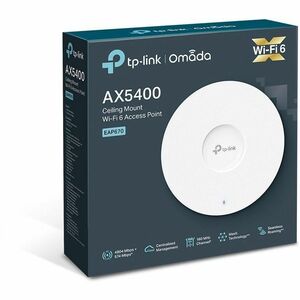 TP-Link EAP670 Dual Band Wi-Fi 6 IEEE 802.11 a/b/g/n/ac/ax 5.25 Gbit/s Wireless Access Point - 2.40 GHz, 5 GHz - Internal 