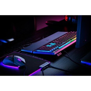 Razer Ornata V3 - US Low-profile Mecha-membrane RGB Keyboard - Cable Connectivity - RGB LED - Volume Down, Play/Pause, Bri