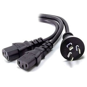 ALOGIC 4m Aus 3 Mains Wall to 2 X IEC C13 Y Splitter Cable 2.5m + 2 1.5m - Male to 2 X Female Cable