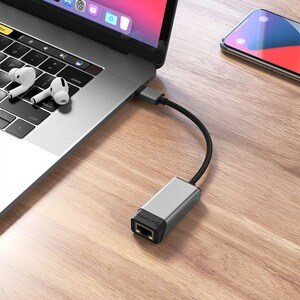 ALOGIC Ultra USB-C to RJ45 Gigabit Ethernet Adapter # 15cm� - Space Grey