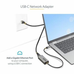StarTech.com USB-C to Ethernet Adapter, 10/100/1000 Mbps, Gigabit Network Adapter, ASIX AX88179A, 1ft/30cm Cable, Windows/