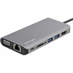 StarTech.com USB C Multiport Adapter - USB-C Mini Travel Dock w/ 4K HDMI or 1080p VGA - 100W PD Pass-Through, 3x USB, SD, 