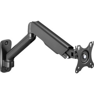Digitus Wall Mount for Monitor, Flat Panel Display, Curved Screen Display, LCD Display - Matte Black - Height Adjustable -