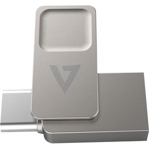 64GB TYPE-C+USB 3.2 GEN1 SILVER USB A FLASH DRIVE + TYPE-C