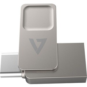 128GB TYPE-C+USB 3.2GEN1 SILVER USB A FLASH DRIVE + TYPE-C