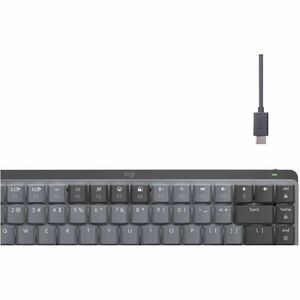 Logitech MX Mechanical Mini Teclado - Sem fios Conectividade - USB Interface - Inglês (EUA) - QWERTY Layout - Grafite - Me
