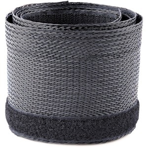 StarTech.com 10ft (3m) Cable Management Sleeve, Braided Mesh Wire Wraps/Floor Cable Covers, Computer Cable Manager/Cord Co