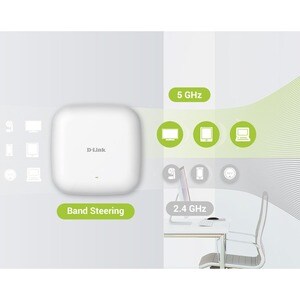 D-Link Nuclias DAP-X2810 Dual Band IEEE 802.11 a/b/g/n/ac/ax 1.76 Gbit/s Wireless Access Point - 2.40 GHz, 5 GHz - 2 x Int