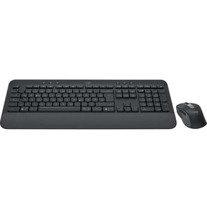 Logitech Signature MK650 Tastatur & Maus - Deutsch - Tastatur, Kabellos, Bluetooth/RF USB, Plunger, Graphit - Maus, Kabell