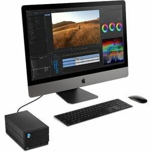 LaCie 2big Dock 2 x Total Bays DAS Storage System - 16 TB HDD Desktop - 16 TB Installed HDD Capacity - Thunderbolt 3 - RAI