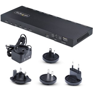 StarTech.com 4-Port HDMI Splitter, 4K 60Hz HDMI 2.0, 1 In 4 Out HDMI Splitter, 4K HDMI Splitter w/Built-in Scaler, 1x4 HDM