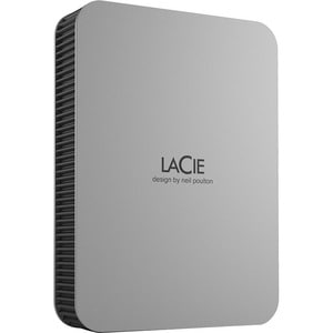 LaCie Mobile Drive STLP4000400 4 TB Portable Hard Drive - 3.5" External - Moon Silver - Desktop PC, MAC Device Supported -