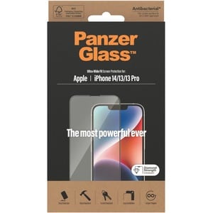 PanzerGlass Tempered Glass, Polyethylene Terephthalate (PET) Screen Protector - Transparent - 1 - For LCD iPhone 13, iPhon